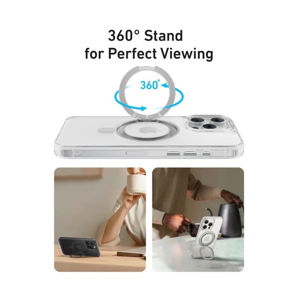 Anker MagGo Magnetic Case with Stand (360% Ring Stand, For iPhone 15 Pro Max) - Picture 5 of 7